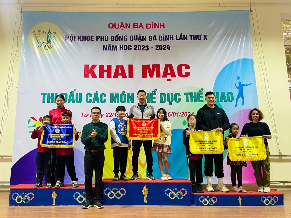 Đội tuyển cờ vua trường Tiểu học Hoàng Hoa Thám gặt hái thành công tại giải Cờ Vua Hội khỏe Phù Đổng Quận Ba Đình