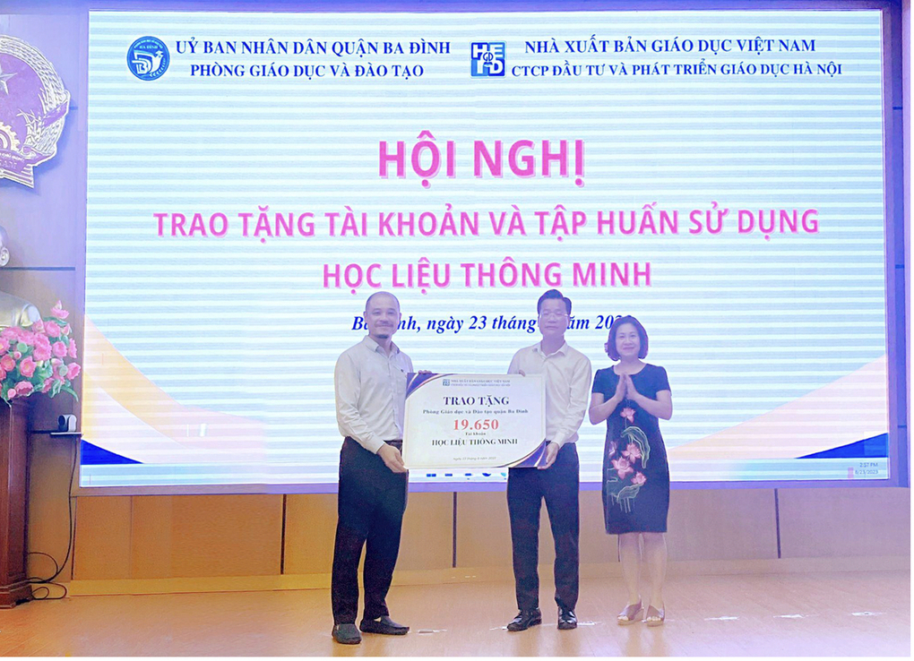 Phòng GD&ĐT Ba Đình thúc đẩy chuyển đổi số trong giáo dục với giải pháp Học liệu thông minh của Nhà xuất bản Giáo dục Việt Nam
